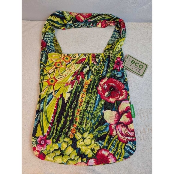 Green Girl Handbags - Green Girl Eco Tote Bag‎ Reusable Shopping Bag NWT Tropical Floral Print